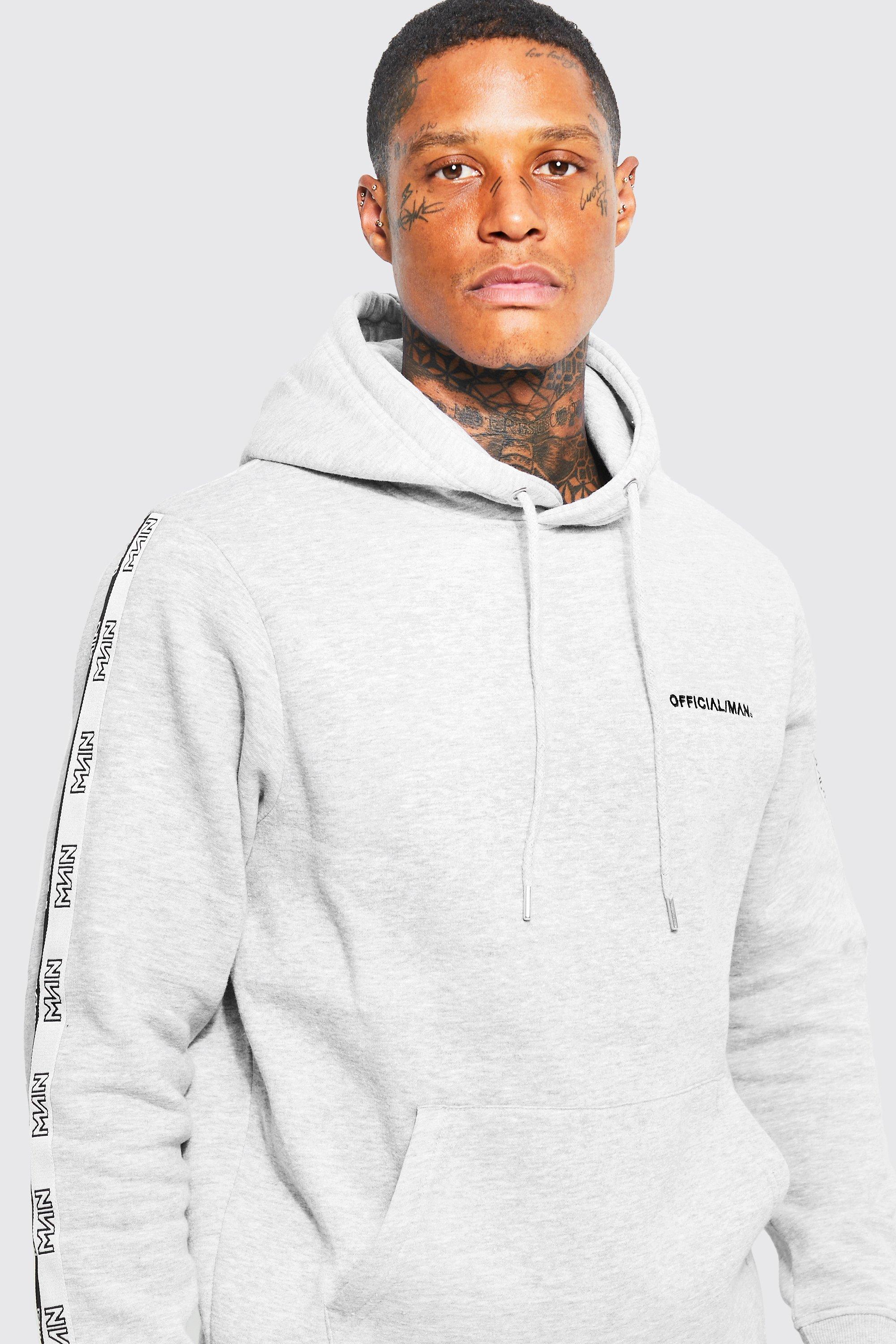 Official Man Tape Hoodie boohoo